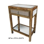 Bamboo Nightstand 24w x 14.5d x 32h