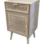C. Cane Bleached End Table