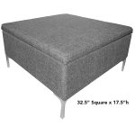 S. Modern Ottoman - Grey