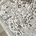 RUG 8X10 - Grey and White Floral