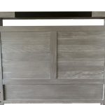 Twin Headboard - Warm Grey/Bronze Metal Insert