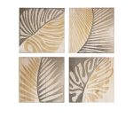Metal/Wood Leaves set of 2