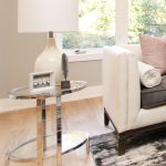 K. Round Chrome End Table Small 18 round x 22h