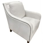 A. Annie Linen Off-White Accent Chair