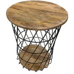 C. Perry End Table/Nightstand 18"round x 22h