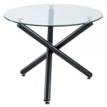A. Kate Glass Dining Table 40" Black