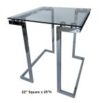 Merle Glass End Table