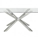 D. Edie Dining Table Glass/Chrome 31x51"